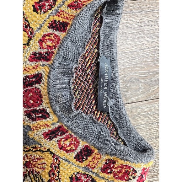 Alexander McQueen Women's S Vintage Jewel Intarsia Knit Fitted Dress - Picture 5 of 10